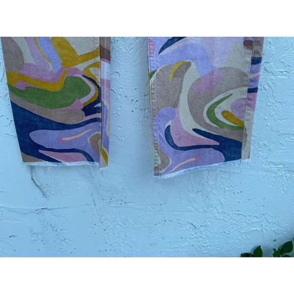 Zara Womens Mid Rise Straight Leg Marble Jeans Multicolor Size 2 - Picture 15 of 16